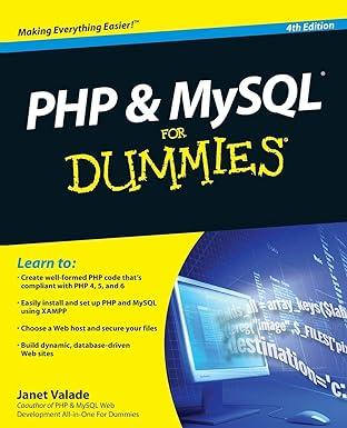 php and mysql for dummies 4th edition janet valade 0470527587, 978-0470527580