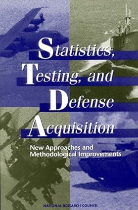 statistics testing and defense acquisition new approaches and methodological improvements 1st edition
