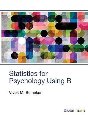 statistics for psychology using r 1st edition vivek m belhekar 9385985000, 978-9385985003