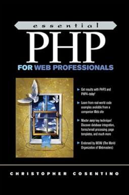 essential php for web professionals 1st edition christopher cosentino 0130889032, 978-0130889034