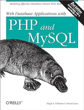 web database applications with php and mysql 2nd edition david lane, hugh e. williams 0596005431,