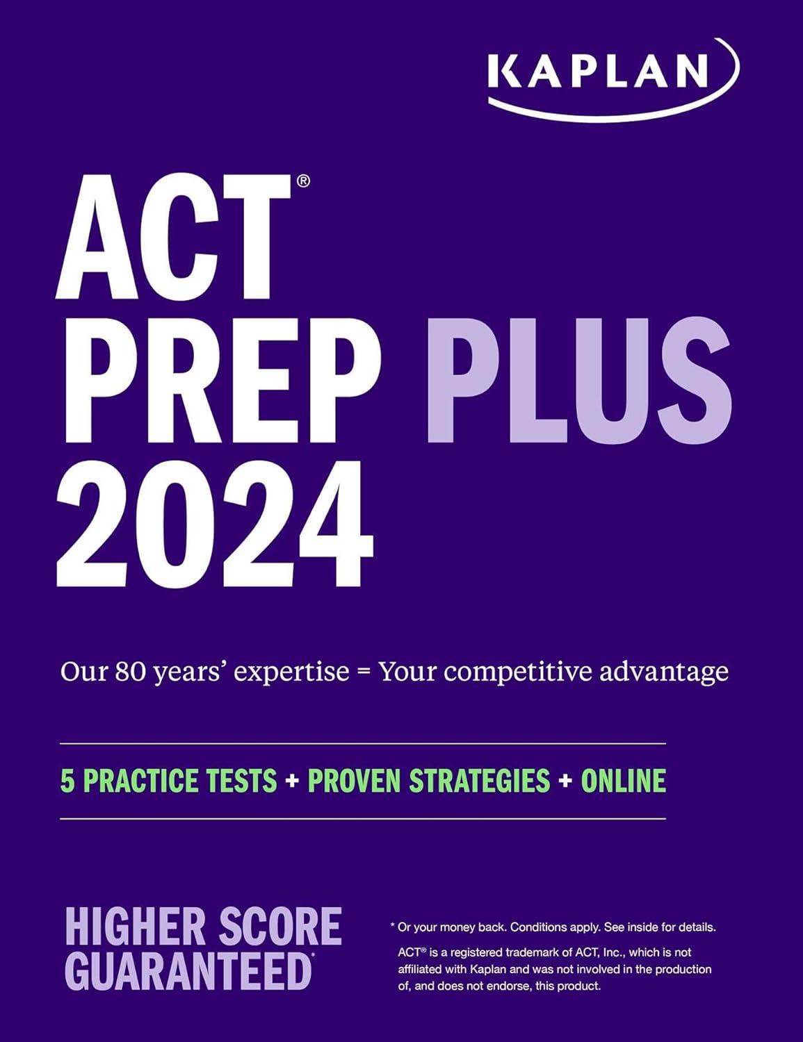 act prep plus 2024 4th edition kaplan test prep 1506287131, 978-1506287133