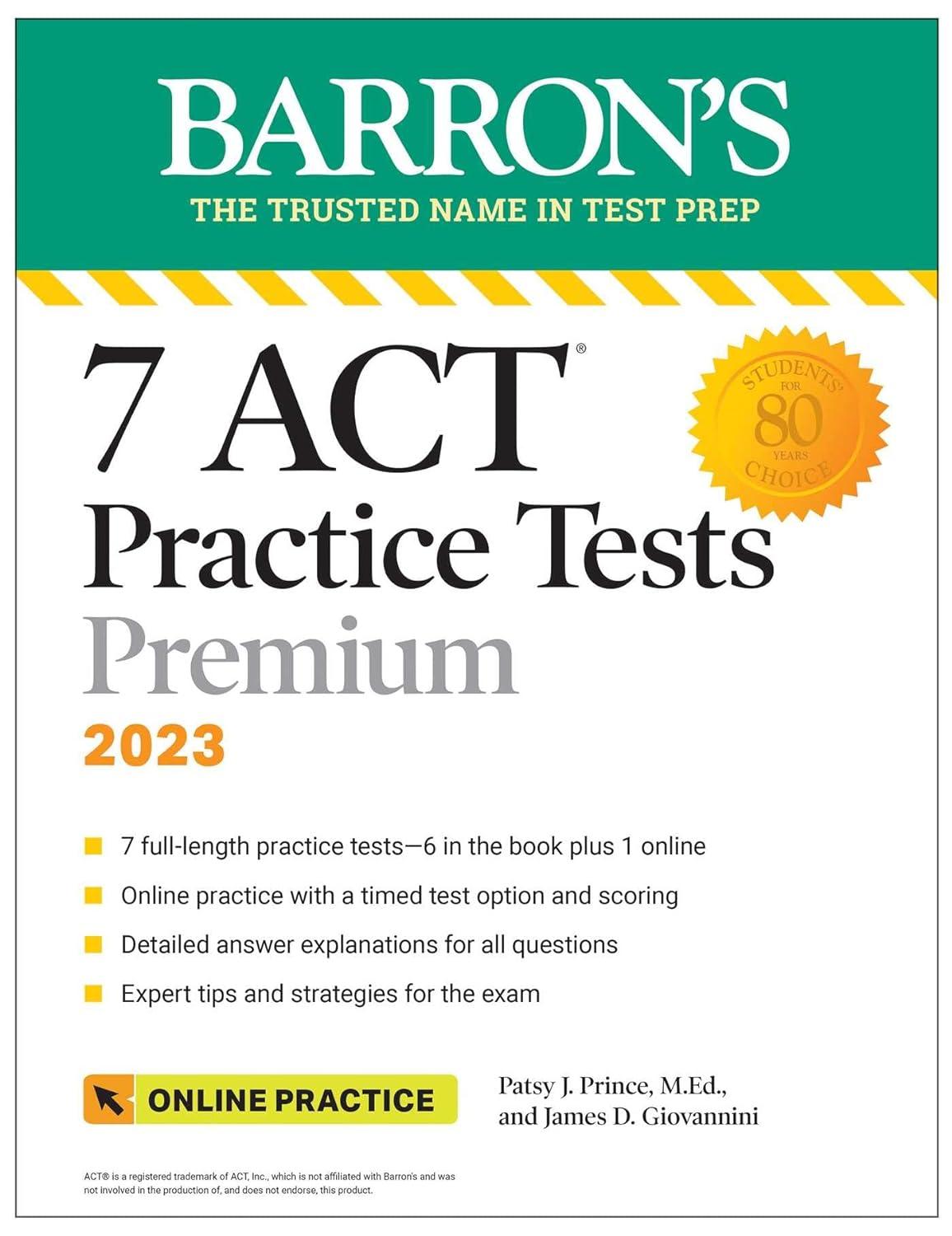 7 act practice tests premium 5th edition patsy j. prince m.ed., james d. giovannini 1506286356, 978-1506286358