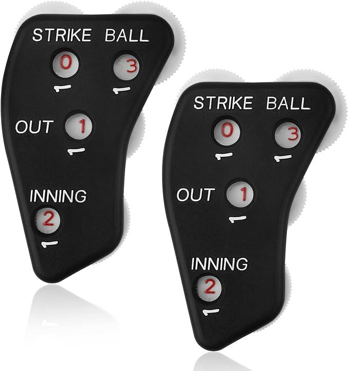 toymis 2pcs baseball umpire indicator 4 wheel baseball umpire clicker base  toymis b0bxkxszb8