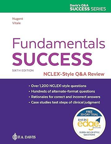 fundamentals success nclex style q and a review 6th edition barbara a. vitale, patricia m. nugent 1719646848,