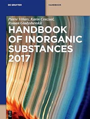 handbook of inorganic substances 2017 1st edition pierre villars, karin cenzual, roman gladyshevskii
