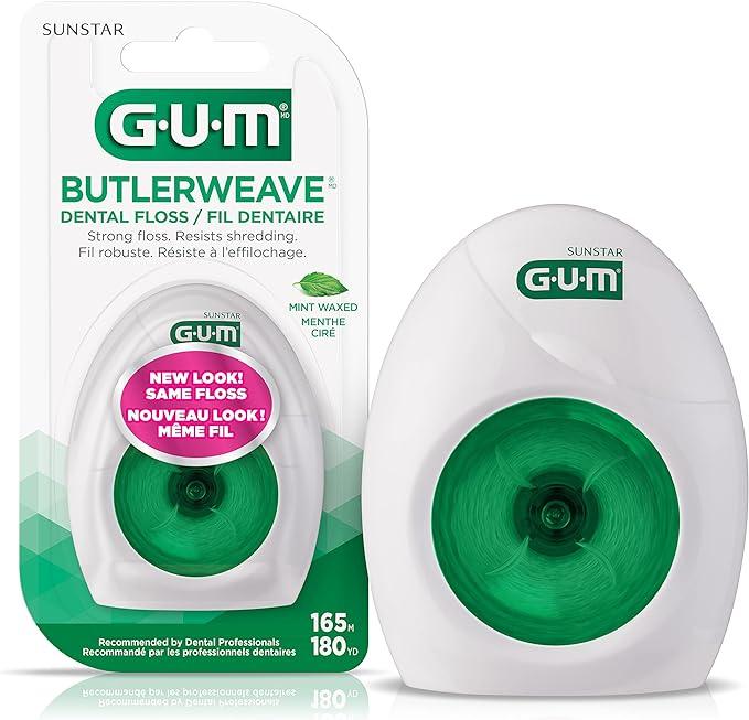 gum butlerweave dental floss mint waxed  gum b09hn85rw8