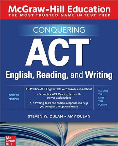 mcgraw hill education conquering act english reading and writing 4th edition amy dulan , steven dulan