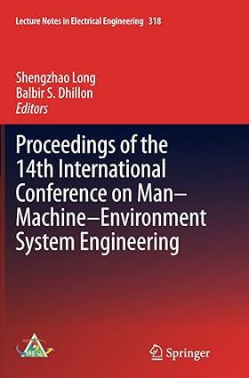 proceedings of the 14th international conference on man machine environment system engineering 1st edition