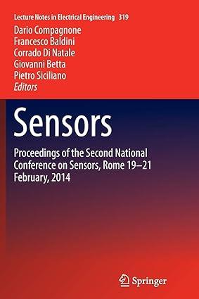 sensors proceedings of the second national conference on sensors 1st edition dario compagnone, francesco