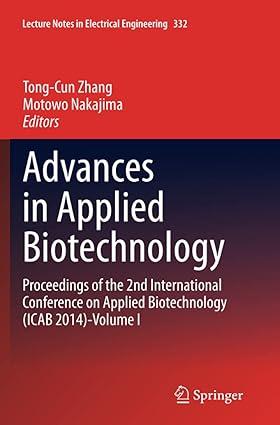 advances in applied biotechnology proceedings of the 2nd international conference on applied biotechnology