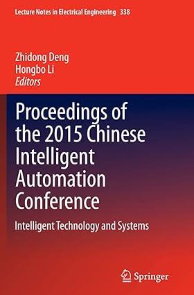 proceedings of the 2015 chinese intelligent automation conference intelligent technology and systems 1st