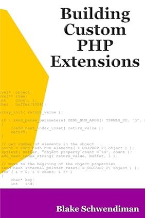building custom php extensions 1st edition blake schwendiman 1411601882, 978-1411601888