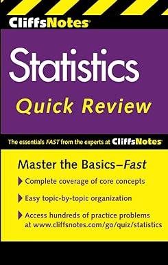cliffsnotes statistics quick review 2nd edition scott adams 0470902604, 978-0470902608