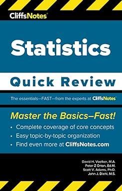 cliffsnotes statistics quick review 1st edition david h. voelker m.a, peter z. orton ph.d., scott v. adams
