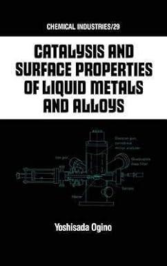 catalysis and surface properties of liquid metals and alloys 1st edition keizo ogino 0824776992,