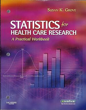 statistics for health care research a practical workbook 1st edition susan k. grove 141600226x, 978-1416002260