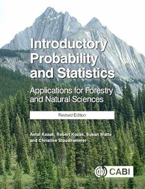 introductory probability and statistics applications for forestry and natural sciences 2nd edition robert a.