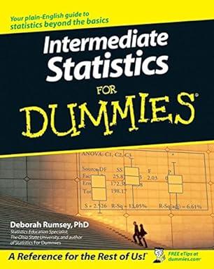 intermediate statistics for dummies 1st edition deborah j. rumsey 0470045205, 978-0470045206