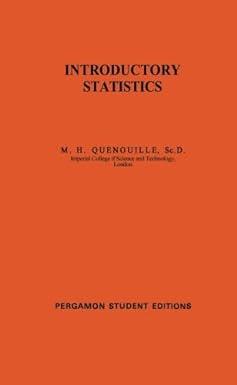 introductory statistics 1st edition m. h. quenouille 0080137830, 978-0080137834