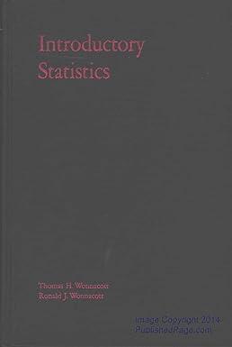 introductory statistics 1st edition thomas h. wonnacott, ronald j. wonnacott 0471959650, 978-0471959656