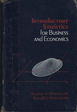 introductory statistics for business and economics 2nd edition thomas h. wonnacott, ronald j. wonnacott