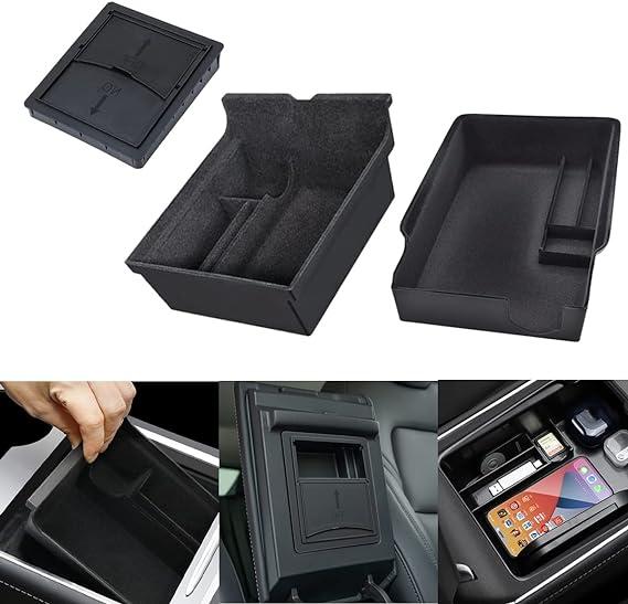 hidly 4pcs center console organizer tray cup holder for 2021-2023 tesla model  hidly b0c1ggh44s