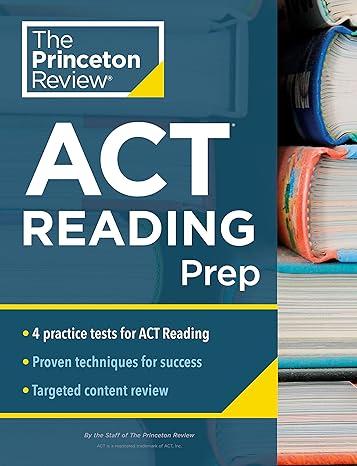 the princeton review act reading prep 1st edition the princeton review 0525570349, 978-0525570349