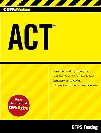 cliffs notes act 1st edition btps testing 1118086910, 978-1118086919