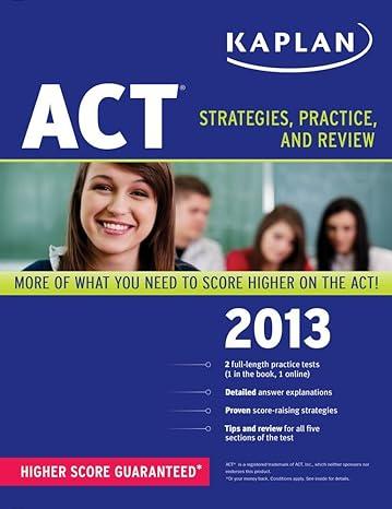 act strategies practice and review 2013 edition kaplan 1609788869, 978-1609788865
