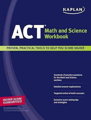 act math and science workbook 1st edition kaplan 1427797706, 978-1427797704