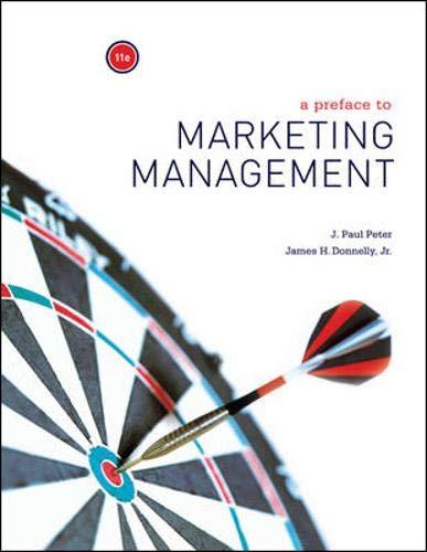 preface to marketing management 11th edition j. paul peter , james donnelly, jr 0073380962, 978-0073380964