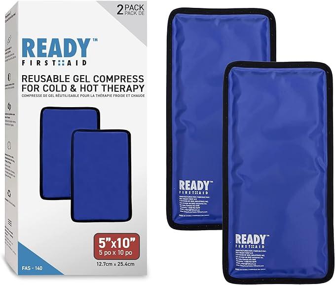 ‎Ready First Aid Reusable Gel Cold Packs For Back Knee Shoulder