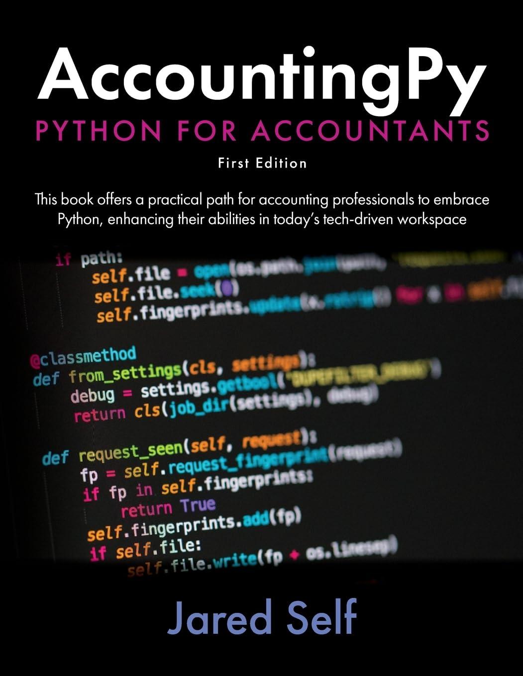 accountingpy python for accountants 1st edition jared self b0cgl1b863, 979-8988991793