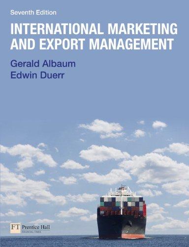international marketing and export management 7th edition gerald albaum, edwin duerr 0273743880,