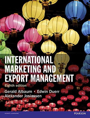 international marketing and export management 8th edition gerald albaum , alexander josiassen , edwin duerr