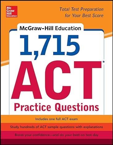 mcgraw hill education 1715 act practice questions 1st edition drew johnson 0071835059, 978-0071835053