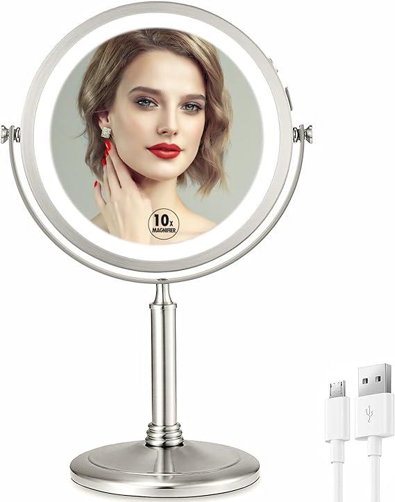 vesaur 8 rechargeable lighted makeup mirror  vesaur b09sv6vnw4