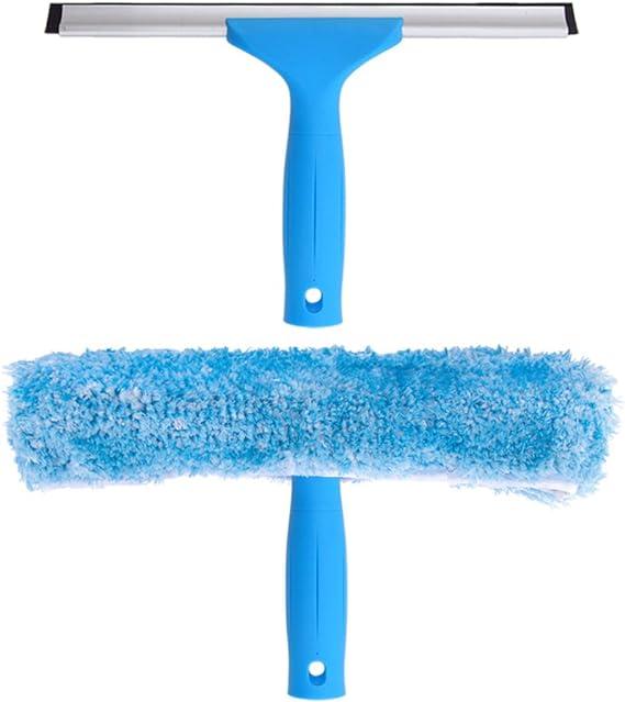 mr. siga 25cm window cleaning combo squeegee and microfiber window washer  mr. siga b06vxlq31z