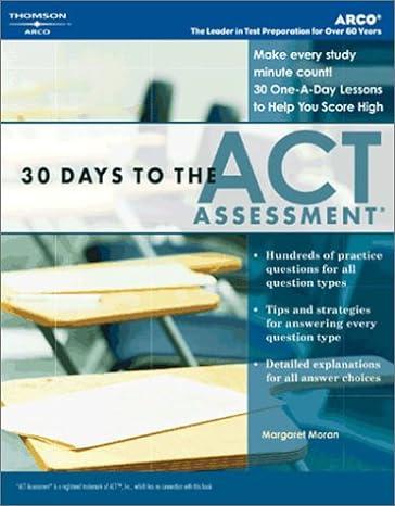 30 days to the act assessment 1st edition arco 0768911818, 978-0768911817