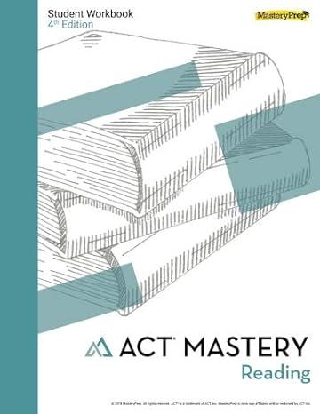 act mastery reading 4th edition masteryprep 1948846063, 978-1948846066