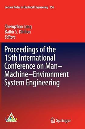 proceedings of the 15th international conference on man machine environment system engineering 1st edition