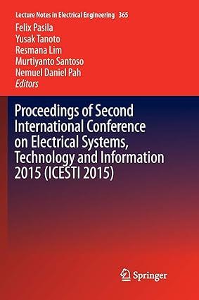 proceedings of second international conference on electrical systems technology and information 2015 1st