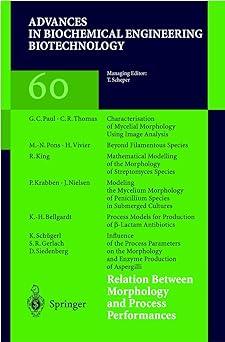 advances in biochemical engineering biotechnology 60 relation between morphology and process performances 1st