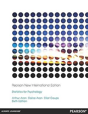 statistics for psychology 1st edition aron 1292040297, 978-1292040295
