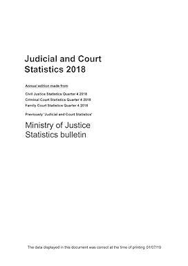 judicial and court statistics 2018 1st edition ministry of justice 1787761231, 978-1787761230