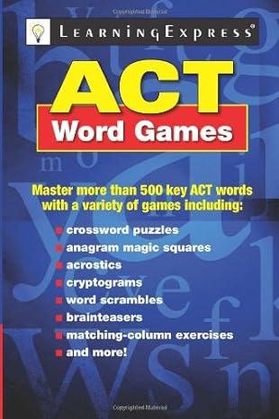 act word games 1st edition learningexpress llc editors 1576857972, 978-1576857977