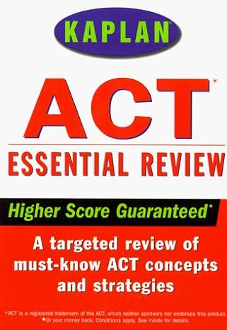act essential review high score guarantteed 1st edition kaplan 0684849755, 978-0684849751