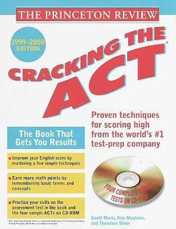 the princeton review cracking the act 1999 2000 1999 edition princeton review 0375752811, 978-0375752810