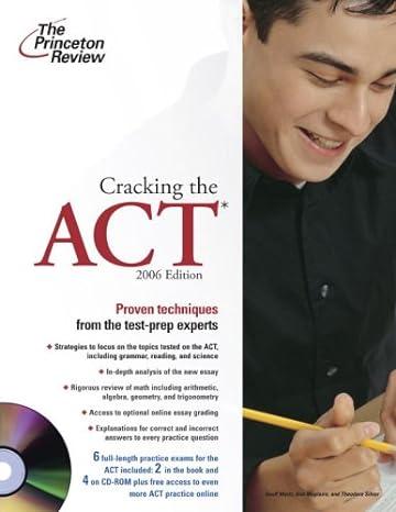 the princeton review cracking the act 2006 edition princeton review 0375765247, 978-0375765247